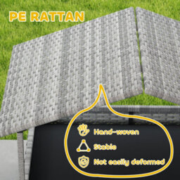 Pawhut Extendable Rattan Dog House W/ Water-Resistant Roof - Charcoal Grey - thumbnail 5