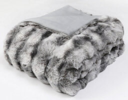 Rapport Home Nordic Faux Fur Blanket 150X200 Silver - thumbnail 2