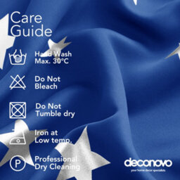 Deconovo Soft Star Foil Printed Blackout Thermal Insulated Curtains, Eyelet Room Darkening Curtains, W66 X L90 Inch, Blue, 1 Pair - thumbnail 9