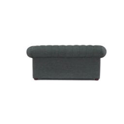 Chesterfield 2 Seater Sofa Settee Charcoal Grey Real Linen Fabric In Classic Style - thumbnail 9