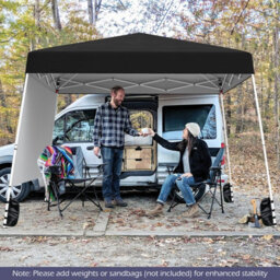 Gainoom 300 X 300 Cm Pop Up Canopy Tent Black Foldable Outdoor Patio Shelter Gazebo - thumbnail 5