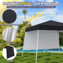 Gainoom 300 X 300 Cm Pop Up Canopy Tent Black Foldable Outdoor Patio Shelter Gazebo - thumbnail 6