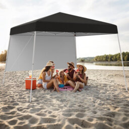 Gainoom 300 X 300 Cm Pop Up Canopy Tent Black Foldable Outdoor Patio Shelter Gazebo - thumbnail 1