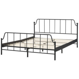 Beliani Bed Metal Mauressac 160 X 200 Cm (Eu King Size) Black - thumbnail 4