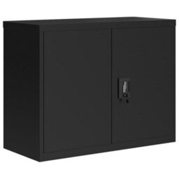 Walplus File Cabinet Black 90X40X70 Cm Steel - thumbnail 2