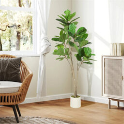 150Cm Artificial Fiddle Leaf Fig Tree Green - thumbnail 6