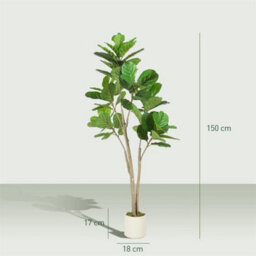 150Cm Artificial Fiddle Leaf Fig Tree Green - thumbnail 2