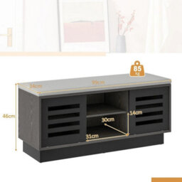 Shoe Storage Cabinet Wooden Shoe Bench Organizer Stool W/3 Shelves - thumbnail 2