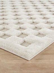 Freya Living Room Area Rug Contemporary 3D Embossed Modern Cubed Design - Cream 160Cm X 230Cm - thumbnail 5