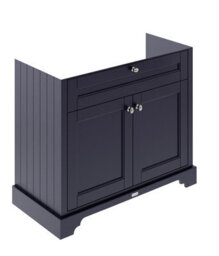 Old London Floor Standing 2 Door Basin Unit 1000mm-Twilight Blue - thumbnail 1