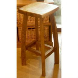 Detay Solid Wood Bar Stool Wooden Oak Frame - thumbnail 1