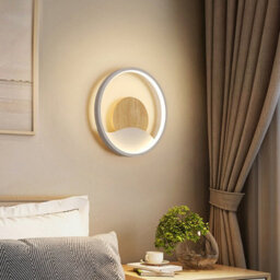Indoor Wall Light Led Modern Nordic Wall Lamp, Round Decorative Wall Sconce White For Bedroom Hallway Corridor Stairs, Warm White - thumbnail 5