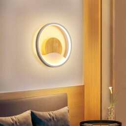 Indoor Wall Light Led Modern Nordic Wall Lamp, Round Decorative Wall Sconce White For Bedroom Hallway Corridor Stairs, Warm White - thumbnail 3