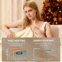 Alivio Electric Heated Blanket With 7 Heat Levels & 9 Timer Modes (Beige) - thumbnail 3