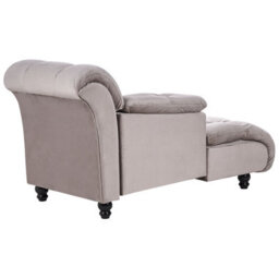Beliani Right-Hand Chaise Longue Lormont Fabric Taupe - thumbnail 6