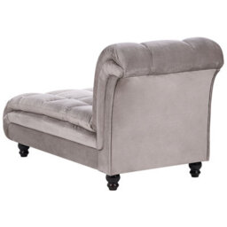 Beliani Right-Hand Chaise Longue Lormont Fabric Taupe - thumbnail 7