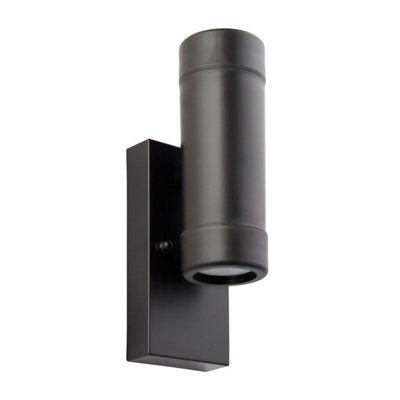 Luminosa Lighting Luminosa Icarus Photocell Outdoor Up Down Wall Lamp 2 Light Black Ip44 - image 1