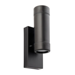 Luminosa Lighting Luminosa Icarus Photocell Outdoor Up Down Wall Lamp 2 Light Black Ip44 - thumbnail 1