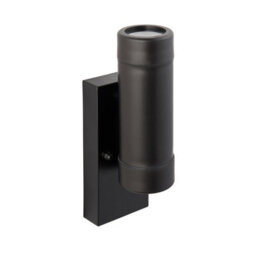 Luminosa Lighting Luminosa Icarus Photocell Outdoor Up Down Wall Lamp 2 Light Black Ip44 - thumbnail 3