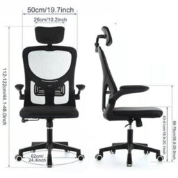 Adjustable Height Mesh Back Office Chair Computer Desk Chair - thumbnail 2