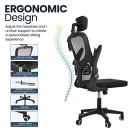 Adjustable Height Mesh Back Office Chair Computer Desk Chair - thumbnail 3