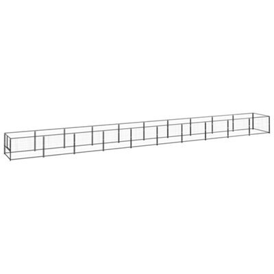 Berkfield Dog Kennel Black 10 M2 Steel - image 1