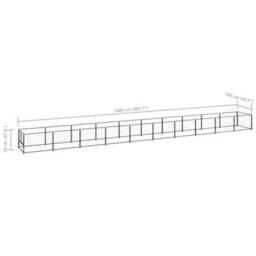 Berkfield Dog Kennel Black 10 M2 Steel - thumbnail 6
