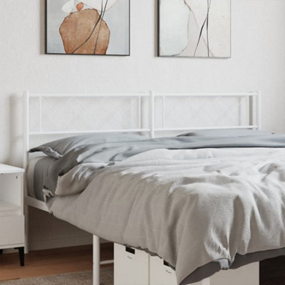 Berkfield Metal Headboard White 150 Cm - image 1
