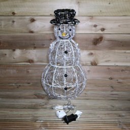 Samuel Alexander 60Cm Light Up Acrylic Christmas Snowman With 80 Colour Changing Leds - thumbnail 3