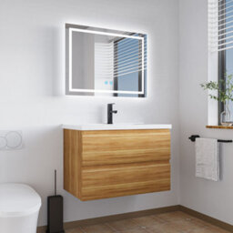 Maerts-E Bathroom Mirror With Led Lights 1000 X 600 mm 3 Colour Dimmable Lighting Demister Touch Illuminated Wall Mounted Vanity Mirror - thumbnail 6