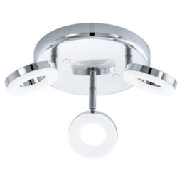 Urbn-Living Led 3 Arm Round Ceiling Light Chrome Spotlight Fitting 3.8W Bulbs Included - thumbnail 8