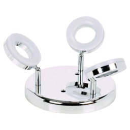 Urbn-Living Led 3 Arm Round Ceiling Light Chrome Spotlight Fitting 3.8W Bulbs Included - thumbnail 7