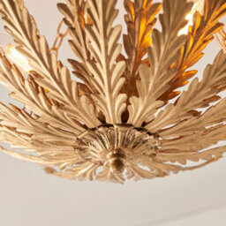Luminosa Lighting Luminosa Delphine Decorative Gold Layered Leaf Semi Flush Ceiling Light - thumbnail 5