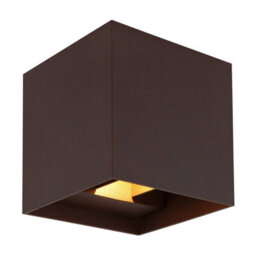 Luminosa Lighting Luminosa Veronika Outdoor Up Down Wall Lamp Rust Colored Matt Ip54 Clear Glass Shade 2X Led 3000K - thumbnail 5