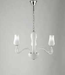 Luminosa Lighting Luminosa Angel 3 Light Multi Arm Pendant Ceiling Light White 3Xe14 64X45Cm - thumbnail 4