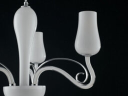 Luminosa Lighting Luminosa Angel 3 Light Multi Arm Pendant Ceiling Light White 3Xe14 64X45Cm - thumbnail 2
