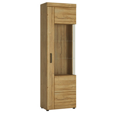Furniture To Go Cortina Tall Glazed Display Cabinet (Rh) In Grandson Oak - image 1