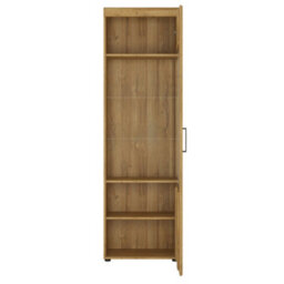 Furniture To Go Cortina Tall Glazed Display Cabinet (Rh) In Grandson Oak - thumbnail 3