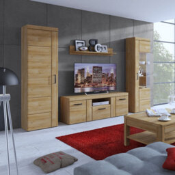 Furniture To Go Cortina Tall Glazed Display Cabinet (Rh) In Grandson Oak - thumbnail 6