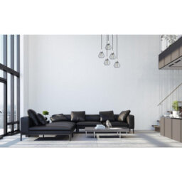 Luminosa Lighting Luminosa Selene Cluster Pendant Ceiling Light Black, Silver 5X E27 - thumbnail 3