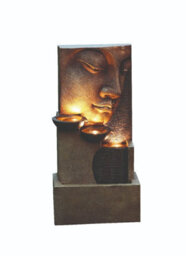 Outdoor Living UK Aqua Creations Ashburton Buddha Wall Solar Water Feature With Protective Cover - thumbnail 2