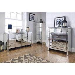Birlea Seville 5 Drawer Narrow Chest Mirrored - thumbnail 3