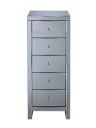 Birlea Seville 5 Drawer Narrow Chest Mirrored - thumbnail 8