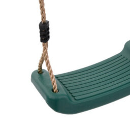 Berkfield Outdoor Swing Seat For Kids Single With Adjustable Rope Green - thumbnail 7