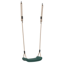 Berkfield Outdoor Swing Seat For Kids Single With Adjustable Rope Green - thumbnail 2