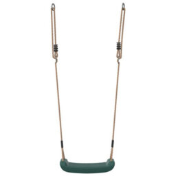 Berkfield Outdoor Swing Seat For Kids Single With Adjustable Rope Green - thumbnail 4