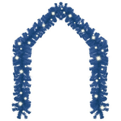 Berkfield Modern Christmas Garland With Led Lights 20 M Blue - image 1