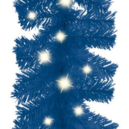Berkfield Modern Christmas Garland With Led Lights 20 M Blue - thumbnail 4
