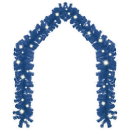 Berkfield Modern Christmas Garland With Led Lights 20 M Blue - thumbnail 1