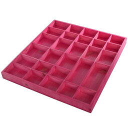 Woodeedoo Wooden Wall Display Shelf Pink Gloss Stain With 28 Compartments For Crystals Miniatures Small Ornaments Collectables Keepsakes - thumbnail 5